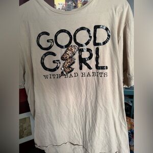 Kids Beige Graphic T-Shirt